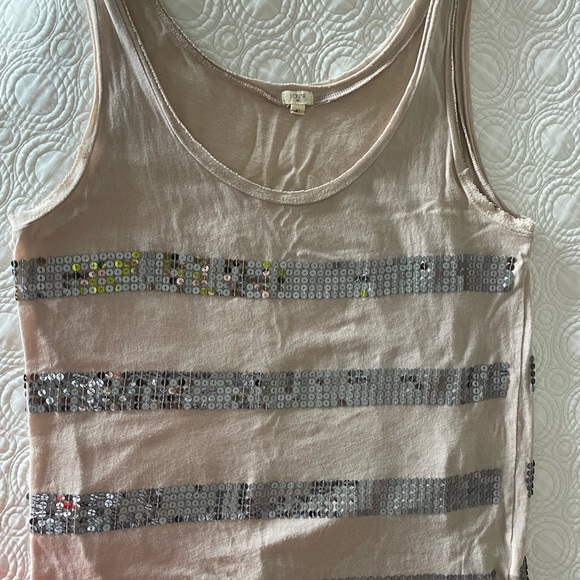 Cute sequined J-Crew cotton tank - M - Picture 4 of 6